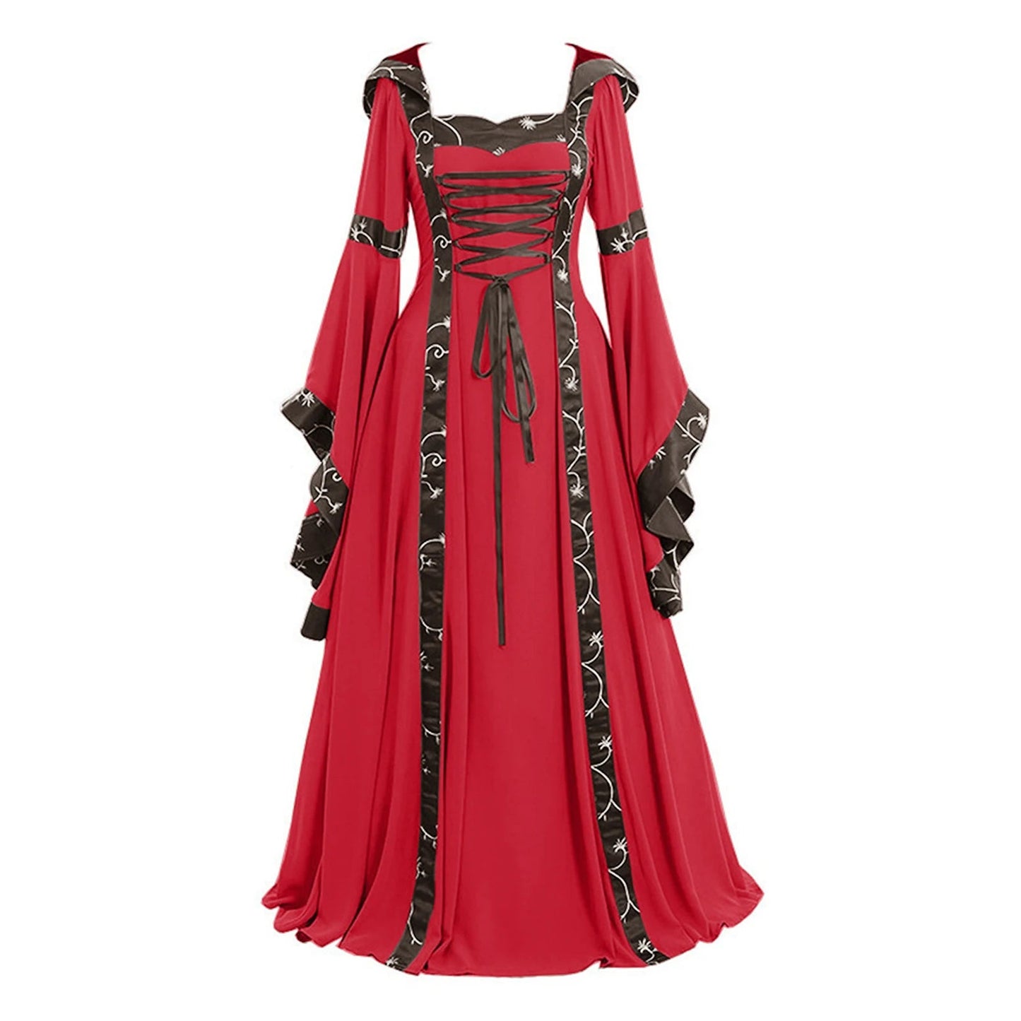 Medieval Dresses Gothiced Court Dress Royal Lady Ball Lolita Dress Square Neck Tight Waist Bowknot Women Dress Vestido Ropa Good Vibrations