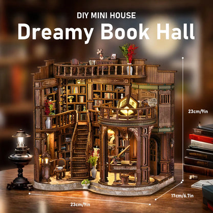 Book house assembly, architecture, book models, ornaments, miniature kits, DIY handmade toy sets, bedroom and room decorations, Good Vibrations