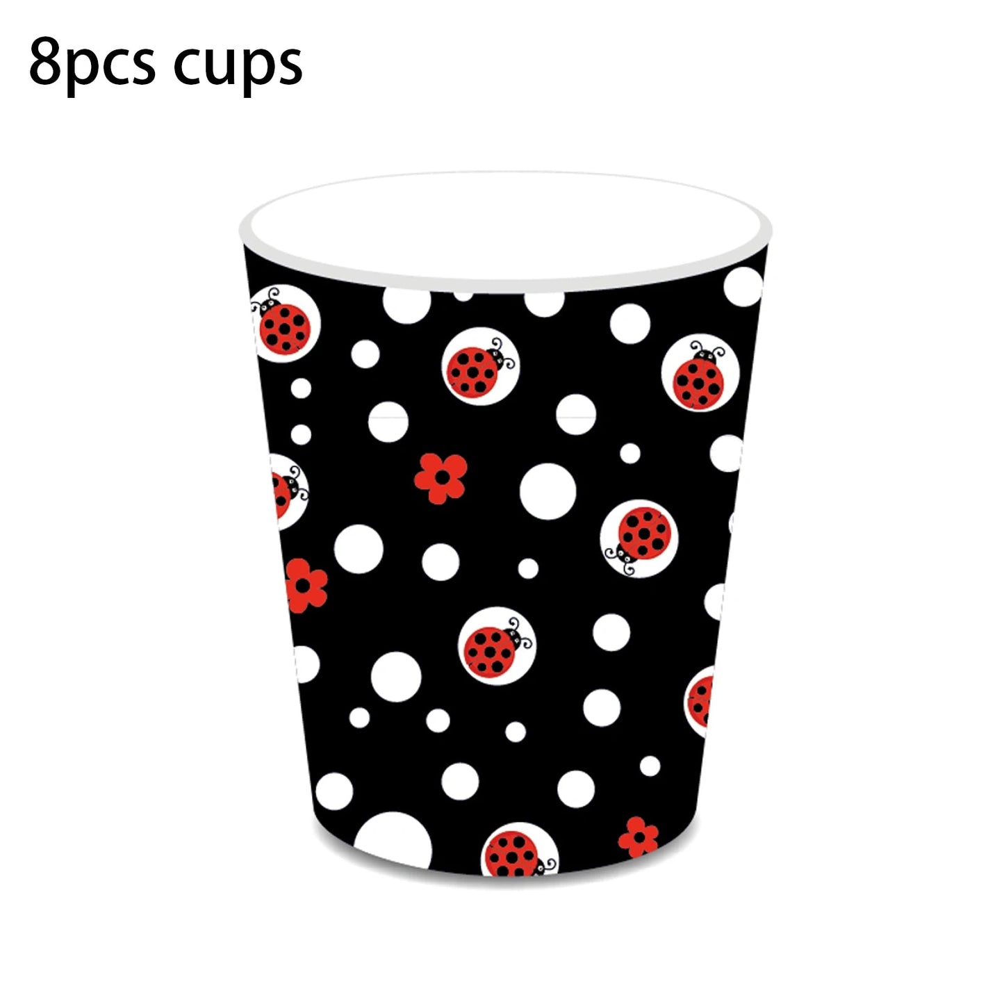 Insect Ladybug Party Disposable Tableware Sets Kids Birthday Plates Cups Napkins For Baby Shower Party Dinnerware Decoration Good Vibrations
