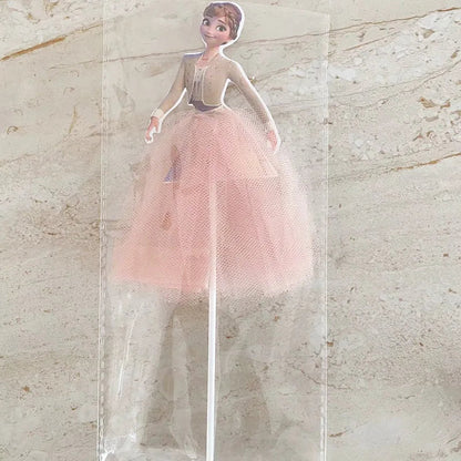 1pcs/lot Tangled Snow White Jasmine Princess Theme Birthday Party Girls Favor Decorate Tiana Beauty Beast Design Cupcake Toppers Good Vibrations