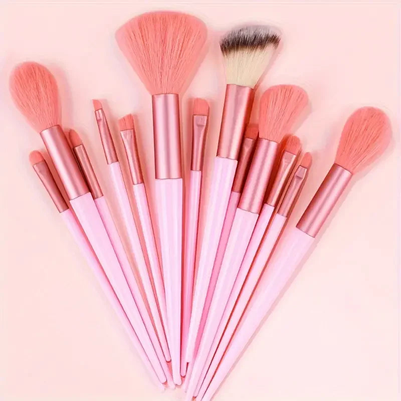 NEW13PCS Makeup Brush Set Eye Shadow Highlighter Concealer Brush Blush Loose Powder Brush Blending Soft Fluffy Women Beauty Tool Good Vibrations