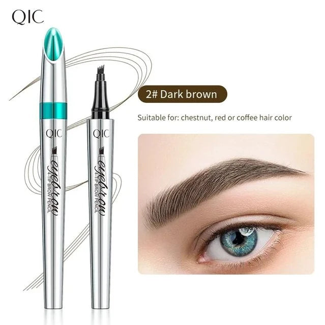 4D Microblading Eyebrow Pen 4 Forks Tip Eyebrow Tattoo Pencil Long Lasting Fine Sketch Liquid Eye Brow Make Up Good Vibrations
