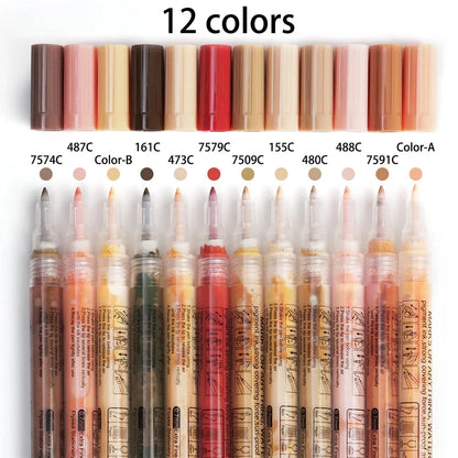 Nail Art Drawing Pen 12/18/24Colors Graffiti Acrylic Pen Waterproof Painting Liner DIY 3D Abstract Colorful Beauty Manicure Tool Good Vibrations