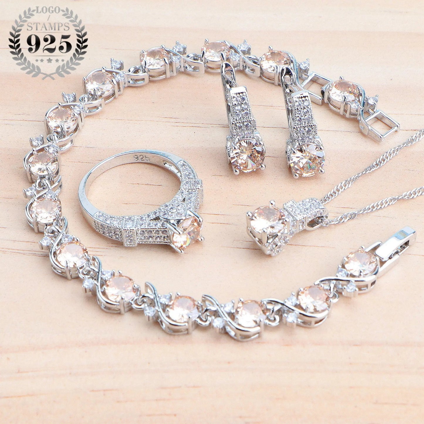 925 Sterling Silver Jewelry Sets For Women Wedding Jewelry Ladies Purple Zircon Earrings Bracelets Set Rings Pendant Necklace Good Vibrations Adult Super Store