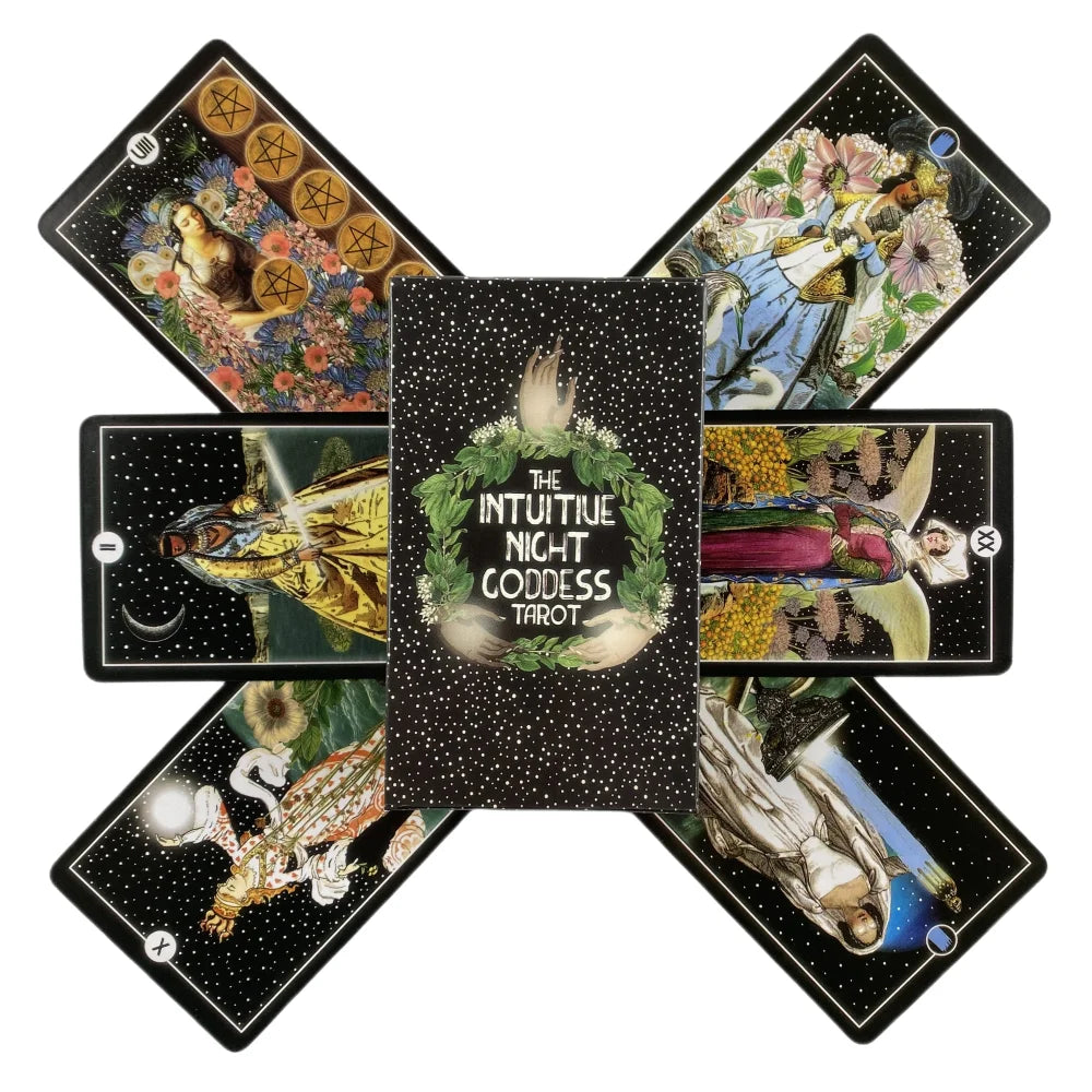 The Intuitive Night Goddess Tarot Decks High Quality Board Game Fun Divination Tarot For Beginners Good Vibrations