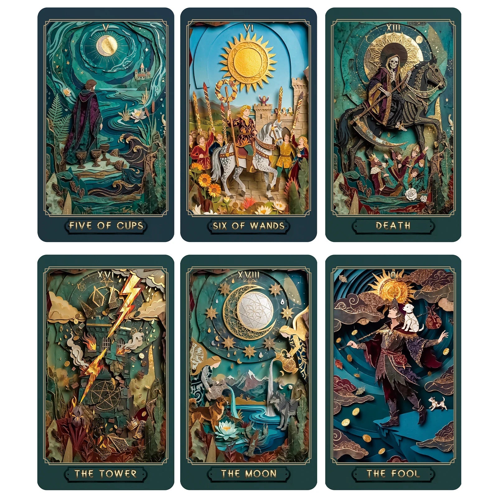 The Gilded Age Tarot | 78 Paper-Cut Art Cards | Includes a Guide, Suitable for Beginners and Experienced Readers Good Vibrations