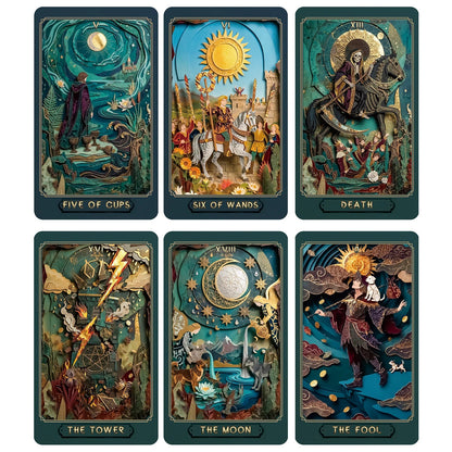 The Gilded Age Tarot | 78 Paper-Cut Art Cards | Includes a Guide, Suitable for Beginners and Experienced Readers Good Vibrations