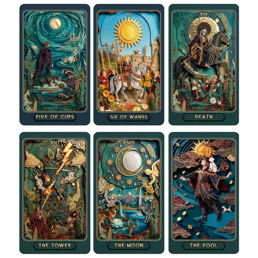 The Gilded Age Tarot | 78 Paper-Cut Art Cards | Includes a Guide, Suitable for Beginners and Experienced Readers Good Vibrations
