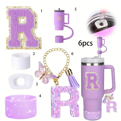 6PCS Cup Accessories Set for Stanley Cup  40oz tumbler with handle Including Silicone Straw Topper and Boot, Spill Proof Stopper Good Vibrations Adult Super Store