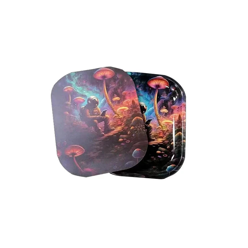 1Pc Rolling Tray Tobacco Cigarette Paper Accessories Trays Magnetic Lid Smoking Grinder Storage Metal Plate 18x14CM Good Vibrations Adult Super Store