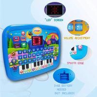 Kids’ Education Tablet Toy, Age 3+ Literacy Math Music Learning, Doubles as Electronic Keyboard, Birthday Christmas Gift Good Vibrations