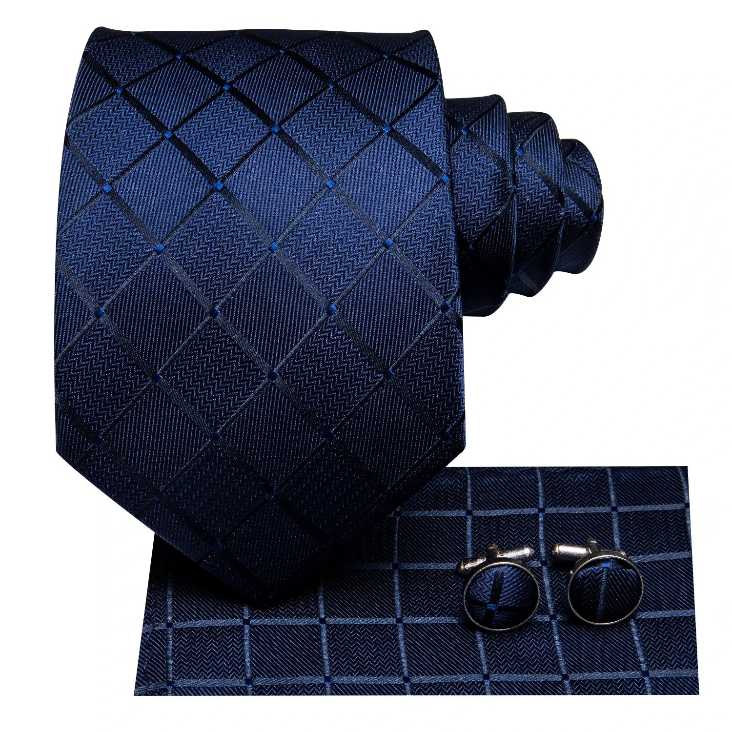 Hi-Tie Blue Business Solid 100% Silk Men's Tie NeckTie 8.5cm Ties for Men Formal Luxury Wedding High Quality Gravata Good Vibrations