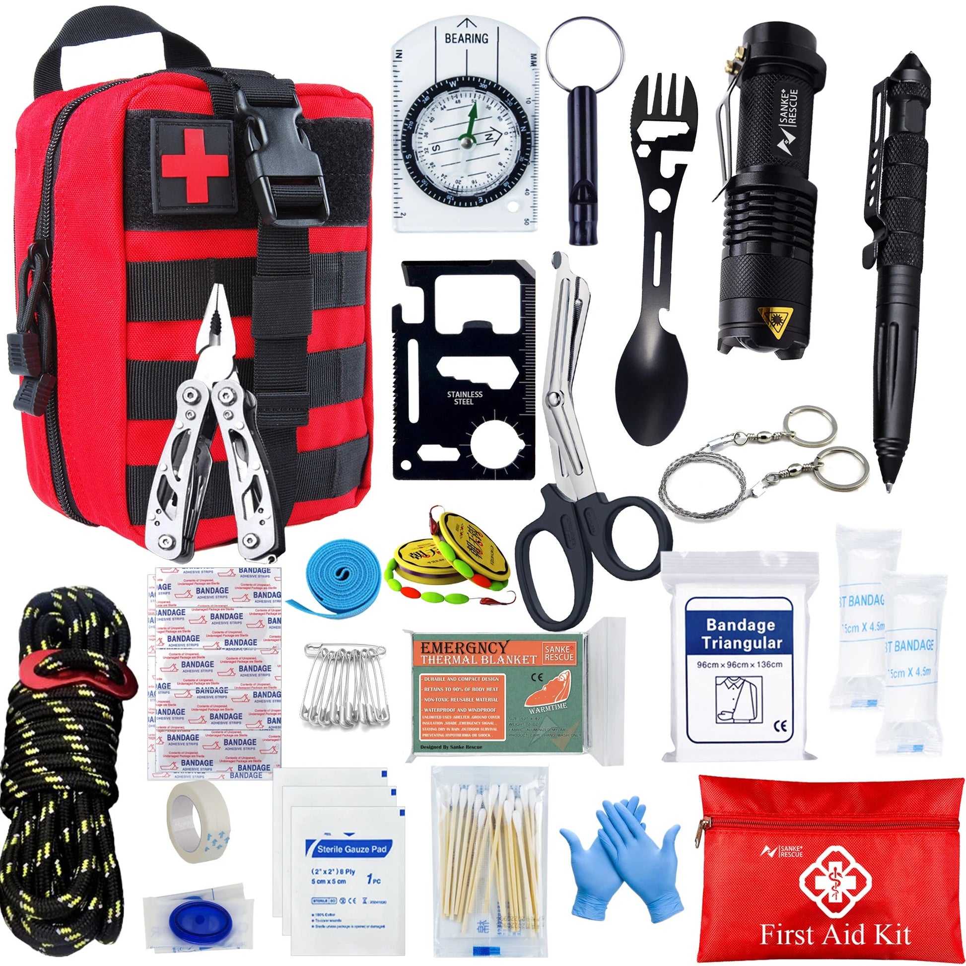 Survival First Aid Kit Survival Full Set Molle Outdoor Gear Emergency Kits Trauma Bag Camping Hiking IFAK Adventures Bag Good Vibrations