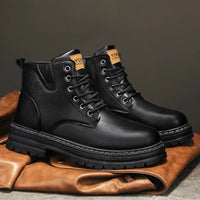 Boots Men All Season Outdoor Work Shoes Anti Slip and Comfortable Black Ankle  Boots Fashionable British Casual Denim Boots 2025 Good Vibrations