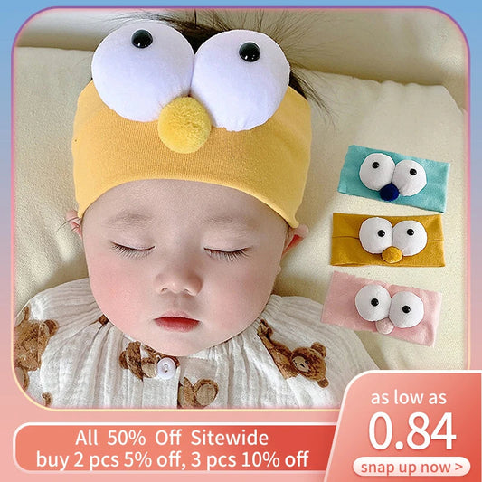 Big Eyes Cartoon Baby Hairband Kids Soft Elastic Nylon Headband Cute Children Hair Accessories Funny Toddler Headdress Headwear Good Vibrations