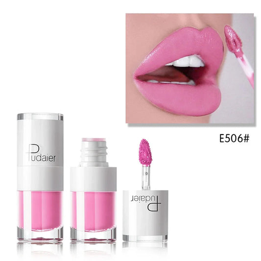 1PC Sexy Pink Women's Lipstick 16 Colors Lasting Waterproof Liquid Pencil Matte Liquid Lipsticks Makeups Non-Stick Cup Lip Gloss Good Vibrations
