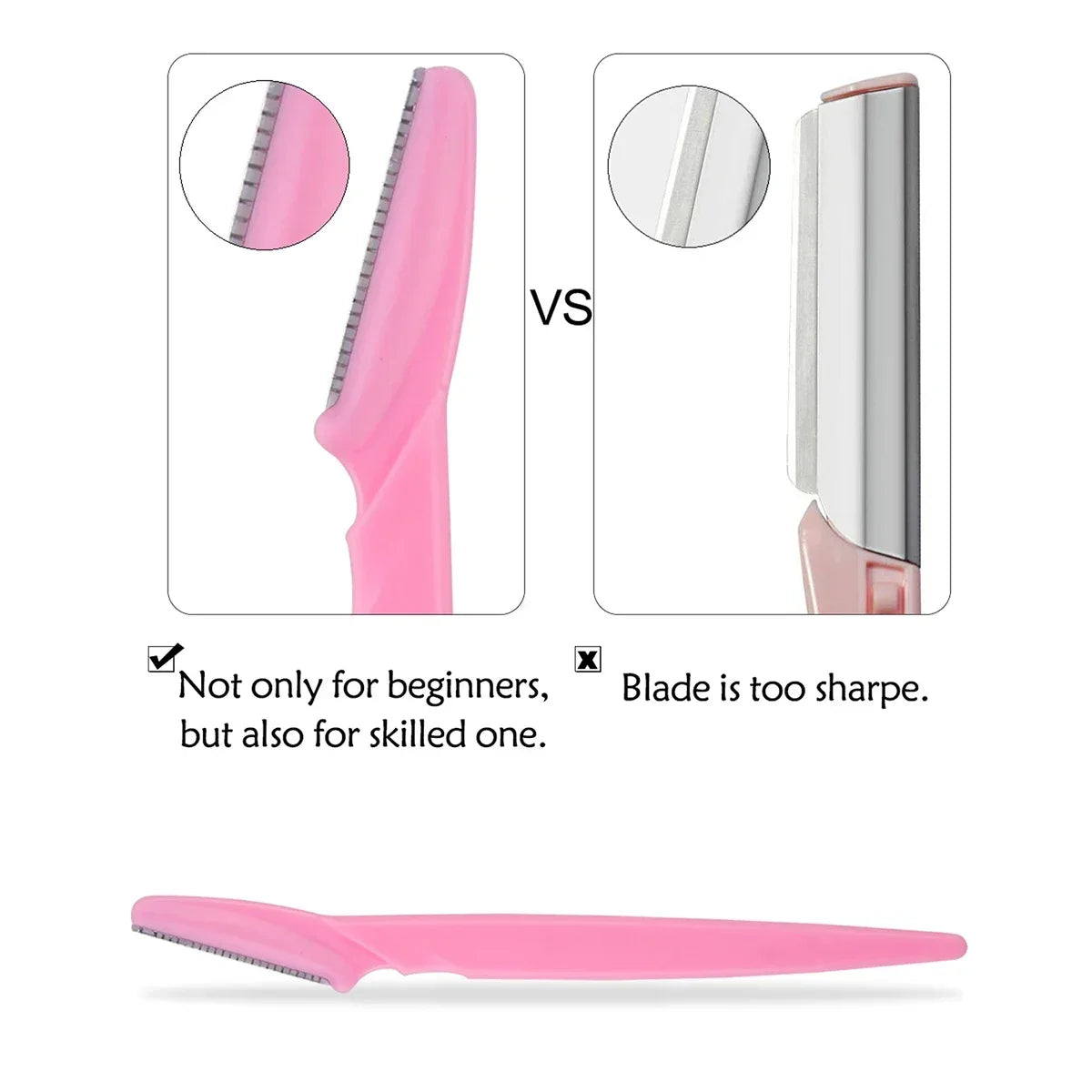 6/12Pcs Mix Color Eyebrow Razor Women Face And Body Safe Trimmer Hair Shaver Eye Brow Remover With Cover Small Makeup Tools Set Good Vibrations