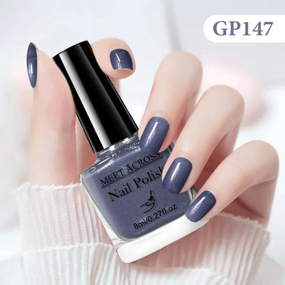 8ml Water-Based Nail Polish 48 Colors Long Lasting Quick Drying No Need of Lamp to Cure Nail Supplies Vernis for Nails Manicure Good Vibrations