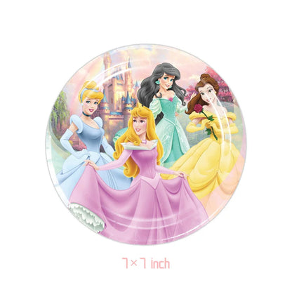 Princess Party Decorations Kids Girls Birthday Supplies Include Paper Cup Plate Napkin Balloon Banner Tablecloth Cake Topper Good Vibrations