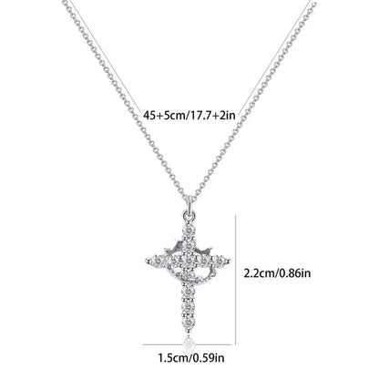 Elegant Crosses Choker Necklace Pendant with Stylish Jewelry Accessory for Trendy Women Ladies Daily Use Casual Wear Good Vibrations