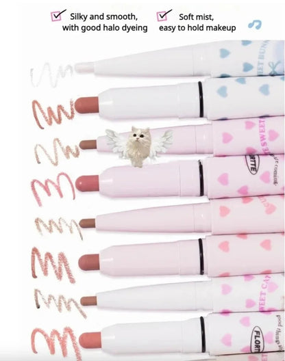 FLORTTE Lip liner Pencil Natural Matte Lip Liner Cute Animals Lipstick Pen Lasting Lipliners Korean Cosmetic  Kawaii Make Up Good Vibrations