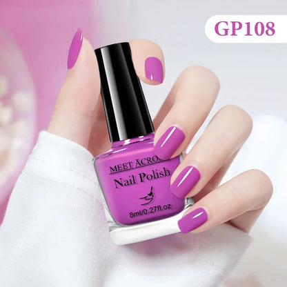 8ml Water-Based Nail Polish 48 Colors Long Lasting Quick Drying No Need of Lamp to Cure Nail Supplies Vernis for Nails Manicure Good Vibrations