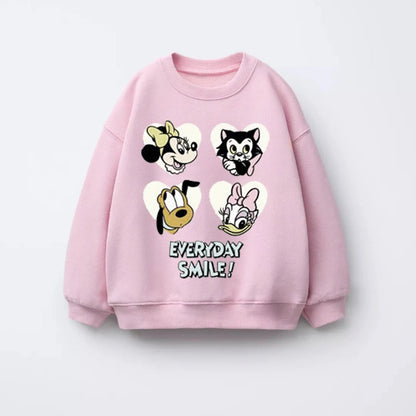 Fashion Children Costumes Lovely Cartoon Print Leisurewear Boys And Girls For 0-6 Years Breathable Loose Cotton Long Sleeves Good Vibrations