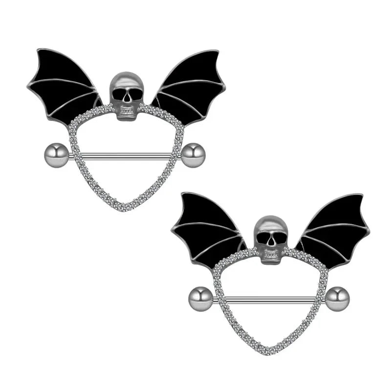 Gothic Nipple Rings Spider Skull Nipple Piercing Jewelry Halloween Body Jewelry Good Vibrations Adult Super Store