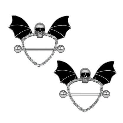 Gothic Nipple Rings Spider Skull Nipple Piercing Jewelry Halloween Body Jewelry Good Vibrations Adult Super Store