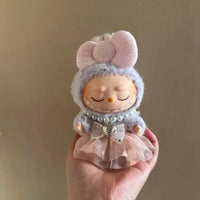 17cm Mini Plush Doll'S Clothes Outfit Accessories For Korea Kpop Exo Labubu Idol V2 Bow princess dress Clothing Gift Good Vibrations