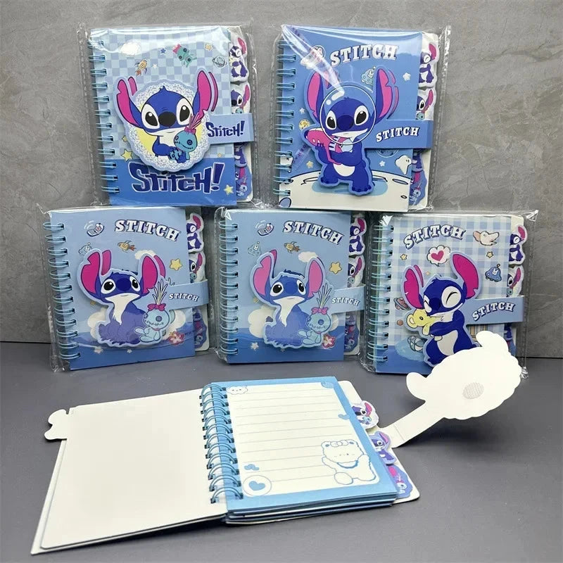 New Stitch Notebook Cute Anime Cartoon School Supplies Portable Diary Fashion Office Supplies Coil Book Children Holiday Gift Good Vibrations