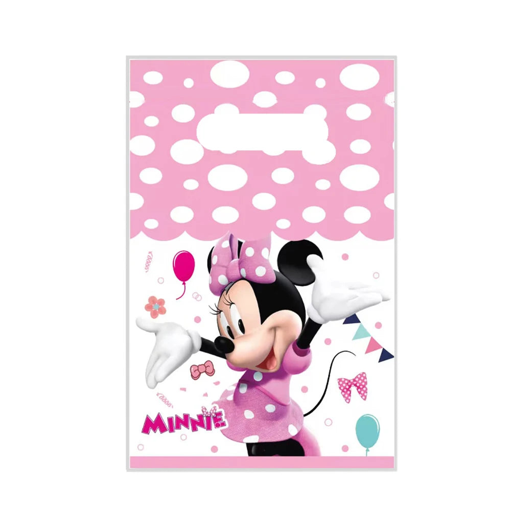Minnie Mouse Birthday Decoration Disposable Cups Plates Tablecloth Cake Latex Balloon Baby Shower Kids Girls Party Supplies Good Vibrations