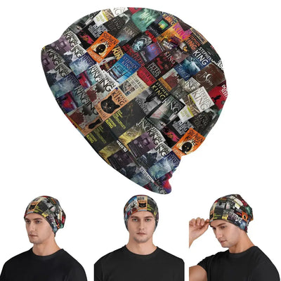 Stephen King Book Covers, Horror Bookworm Skullies Beanies Hats Warm Autumn Winter Outdoor Cap Knitted Bonnet Caps Adult