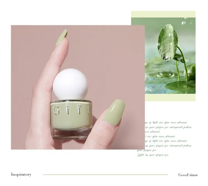 Nail Polish No Bake Quick Dry Lasting Non-peeling Nail Polish No Smell Summer White Light Bulb Nutrition Foot Nails Art Tools Good Vibrations