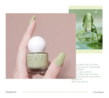 Nail Polish No Bake Quick Dry Lasting Non-peeling Nail Polish No Smell Summer White Light Bulb Nutrition Foot Nails Art Tools Good Vibrations