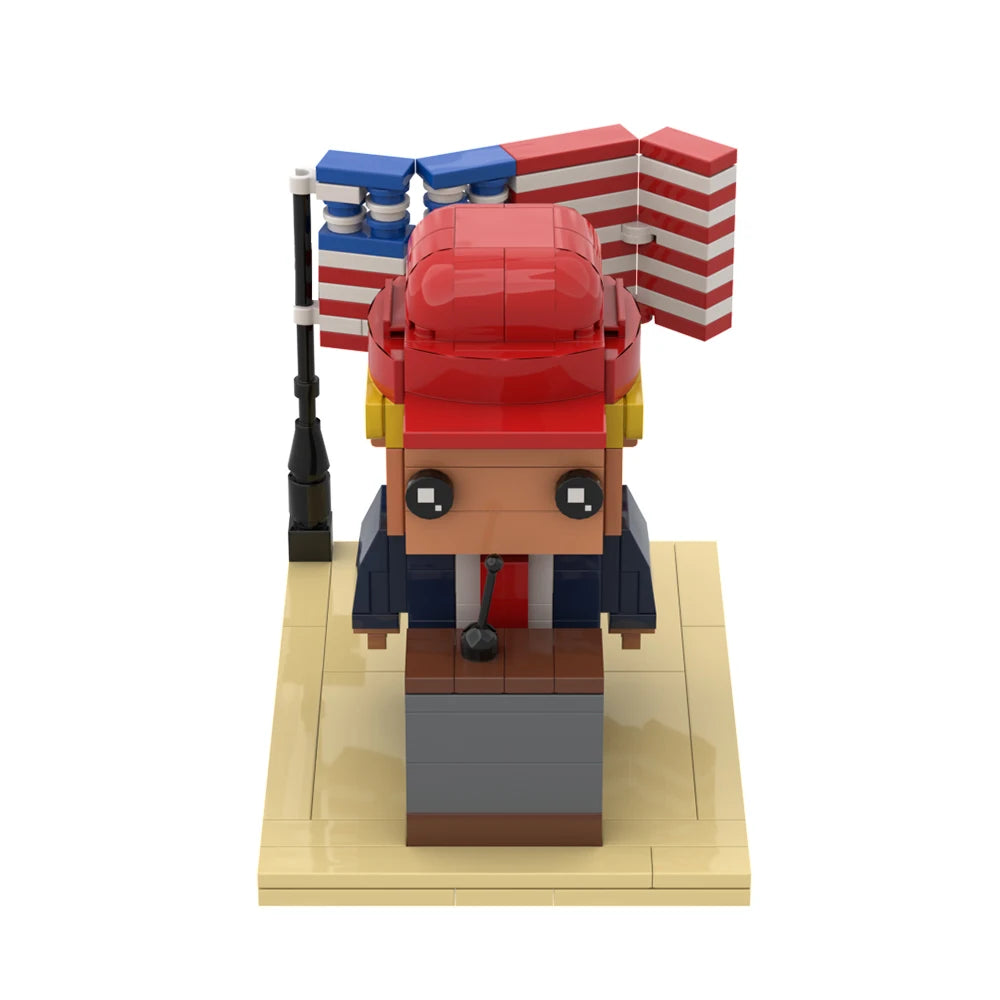 Gobricks MOC Building Blocks Presidential Cartoon Model DIY Toys Gift Good Vibrations