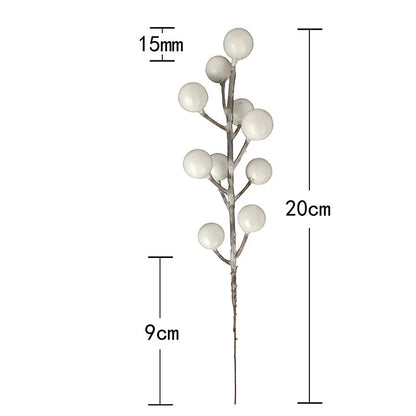 Christmas Decoration Red Berries Artificial Foam Black White Berry Flower Branches DIY Wreath Xmas Tree Wedding Party Home Decor Good Vibrations