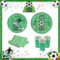 Football Party Disposable Tableware Boys Kids 1st Birthday Party Decorations Sports Soccer Theme Birthday Party Supplies Decor Good Vibrations