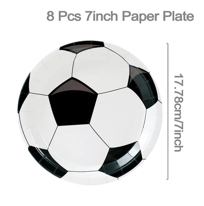 Football Party Disposable Tableware Boys Kids 1st Birthday Party Decorations Sports Soccer Theme Birthday Party Supplies Decor Good Vibrations