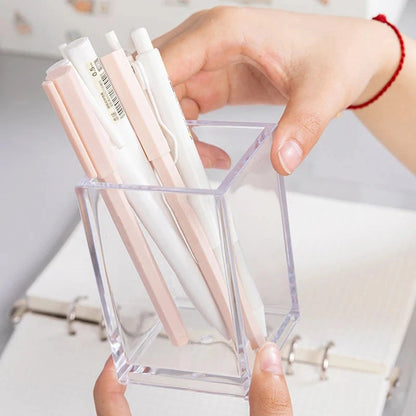 Make Up Organizer Plastic Makeup Brush Pot Storage Acrylic For Cosmetics Holder Desk Cosmetic Storage Container Good Vibrations