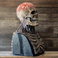 Halloween  Costumes Accessory Props Horror Brain Skull Headgear Cosplay Scary  Head Latex Mask Good Vibrations