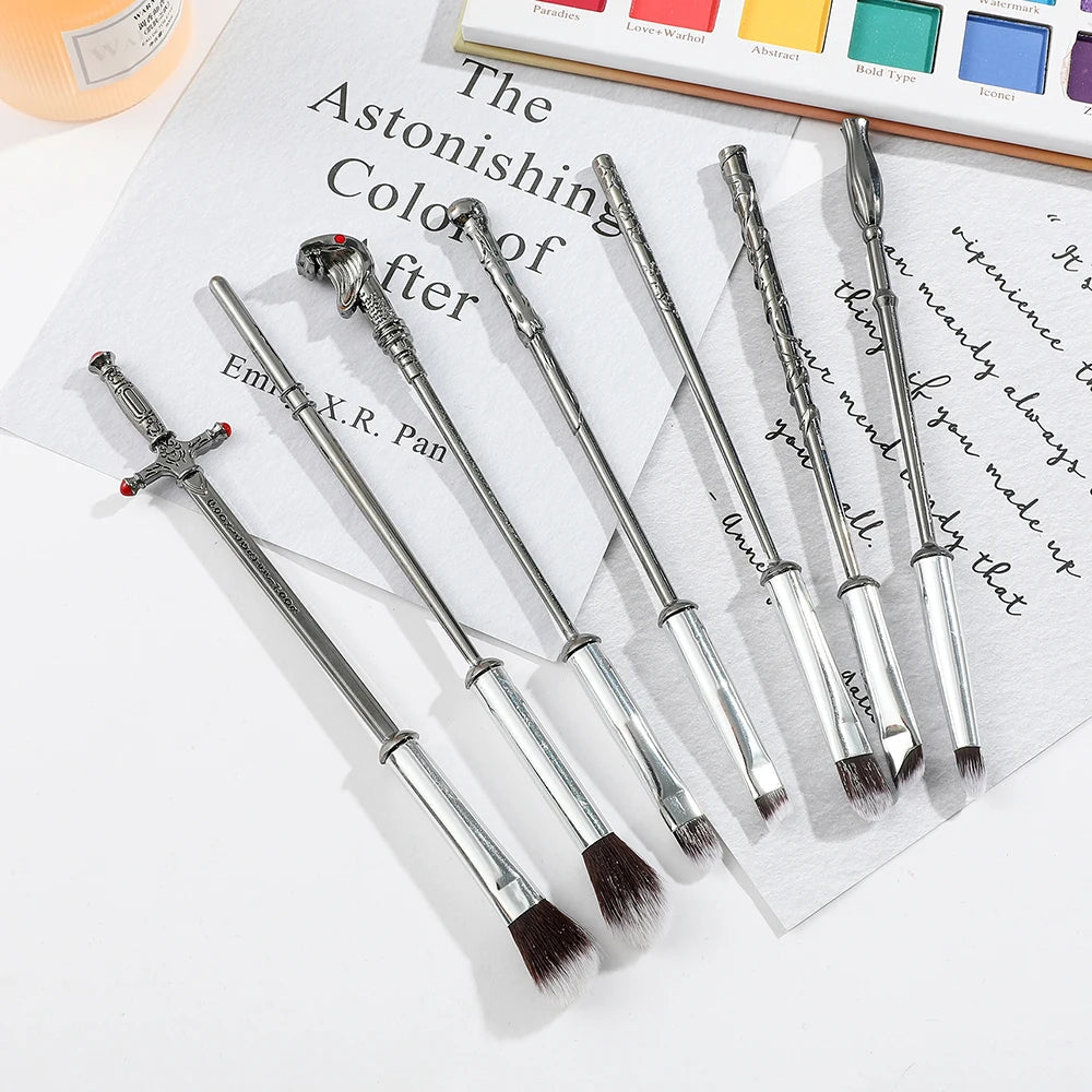 Snake Makeup Brushes Set, Foundation Powder, Blush, Eyeshadow, Concealer, Lip, Eye Make Up Brush, Cosmetics Beauty Tools, 7Pcs Good Vibrations