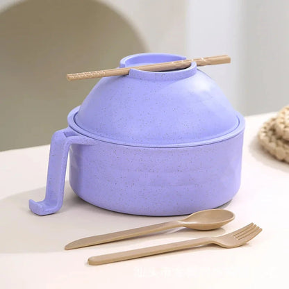 Ramen Cooker, Microwave Ramen Bowl Set with Chopsticks Spoon Ramen Noodle Bowl Instant Cooking for College Dorm Room Essentials Good Vibrations