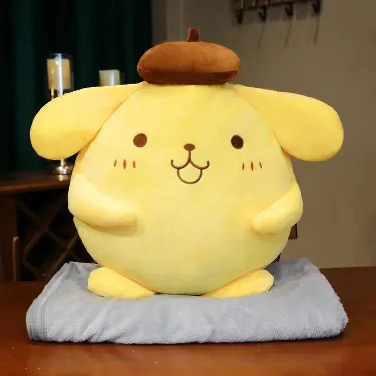 Sanrio Pom Purin Sitting Large Cute Plush Doll Japanese Genuine Pillow Gift Kids Kawaii Sanrio Plush Merch Good Vibrations