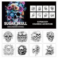 24 sheets Coloring Books Skull Halloween Devil Coloring Books Adult Coloring Books Graffiti Creative Illustrations Good Vibrations