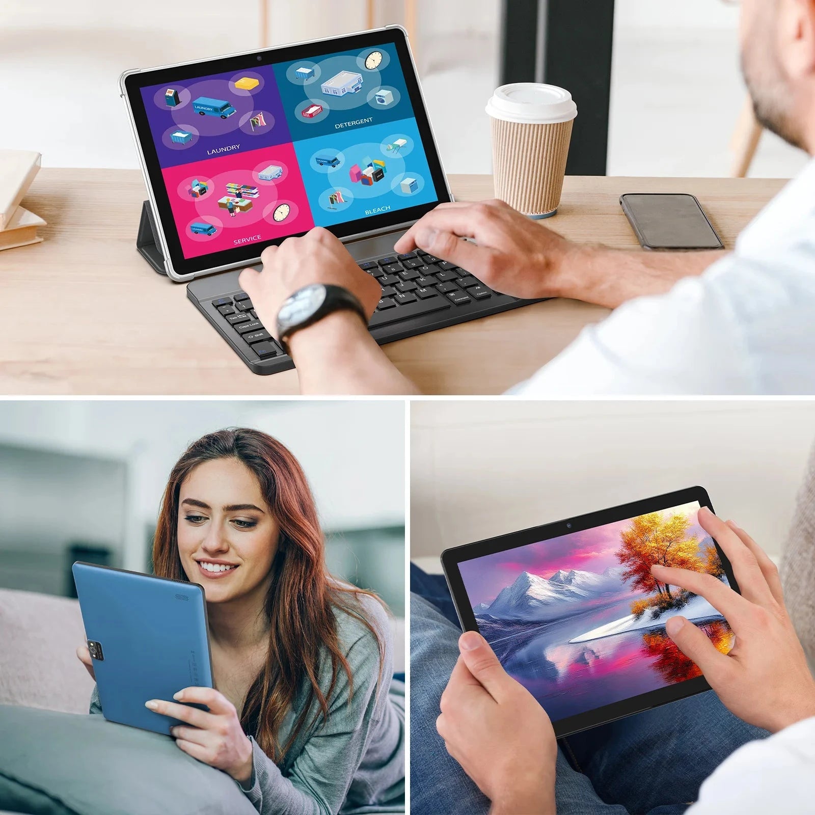 BAKEN new 10-inch Android 13 tablet , quad-core processor, 7GB (3g+4g memory expansion) RAM+64GB ROM, 1TB expansion, 1280x800 IP Good Vibrations