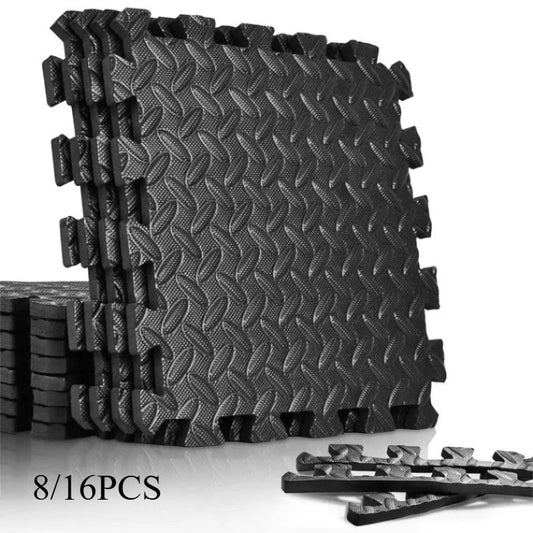 8/16 Pcs Foam Fitness Non Slip Yoga Mat Fitness Floor Tile Protection Pad Fitness Equipment Mat Suitable for Indoor Fitness Good Vibrations