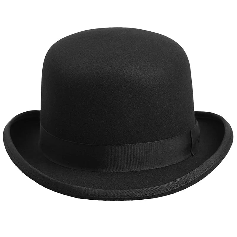 Men Women Felt Bowler Hat Classic Party Hats Lightweight Derby Fedora Hats Costume Accessories Good Vibrations
