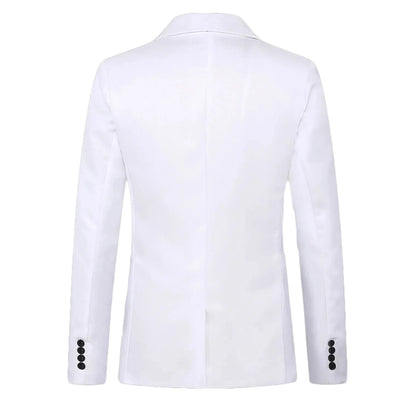 Men's Trendy Leisure Boutique Suit Jacket  Autumn Casual Business Slim Fit Non-ironing Single Button Suit Solid Formal Blouse Good Vibrations
