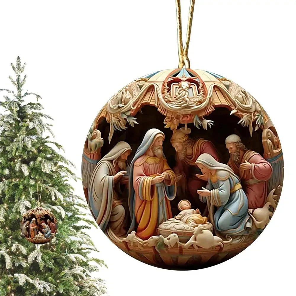 Christmas Tree Pendant Jesus Christ Hanging Ornaments Christmas Tree Ornament Christian Gifts Exquisite Xmas Ornaments Good Vibrations